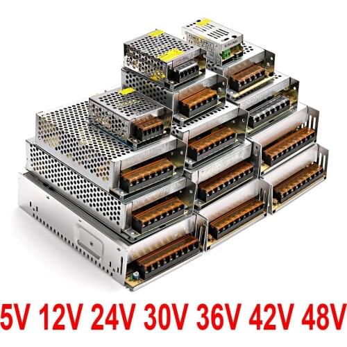 SUSWE 5V 12V 24V switching power supply 1A 2A10A20A 30A LED lamp CCTV router lighting transformer precision step-down transforme