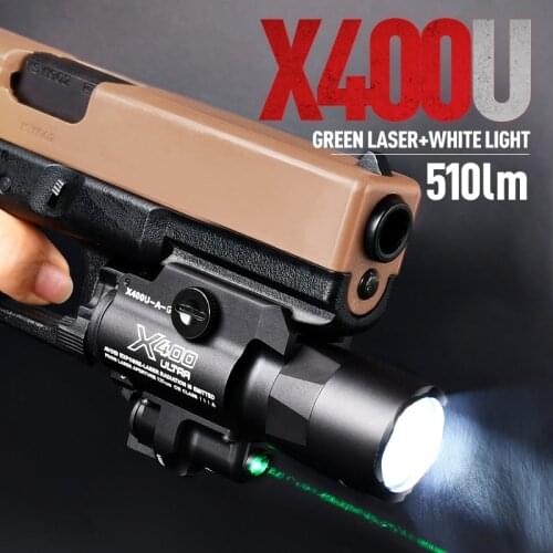 WADSN X400U Weaponlight Green Laser Airsoft Meta Weapons Accessories Tactical flashlight glock 17 softair surefir hunting AR 15