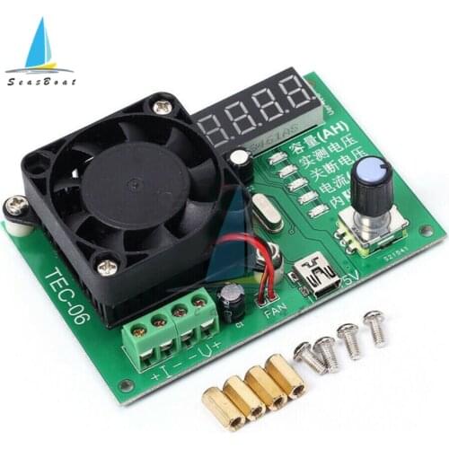 TEC-06 LED Battery Capacity Tester 16W Electronic Load Tester Max 500AH for Mobile Power Testerwith Fan Online Version