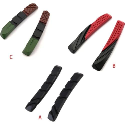 1 Pair Mountain Bike Brake Pads Durable Bicycle MTB Road Cycling V-shaped Braking Holder Shoes Block