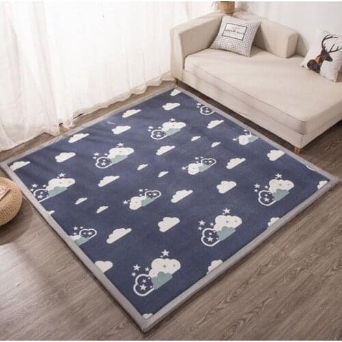 2/3CM Thicken Coral Fleece Carpets Living Room Large Size Rugs Kids Bedroom Baby Play Game Antiskid Mat Home Children Tatami Rug