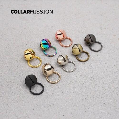 100pcs/lot DIY accessory 12mm lovely have the bell for cat collar high quality plated metal buckle 8 colours