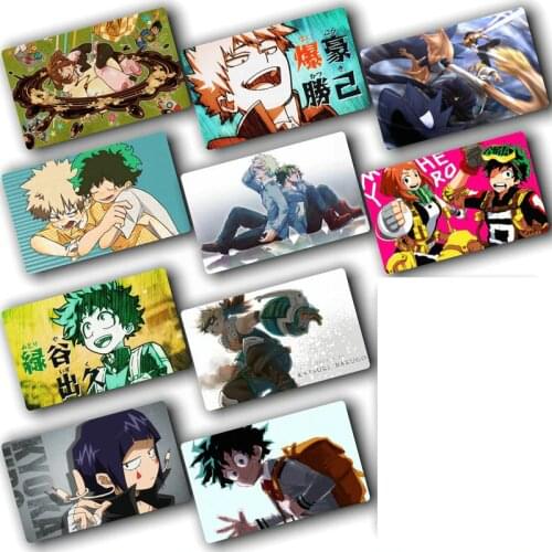100 pcs Stickers Toy Anime boku no hero academia My Hero Academia DIY Decoration Bus ID Card Classic Toys Collection Sticker