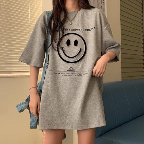 2021summer Korean short-sleeved t-shirt women ins half-sleeved t-shirt top bottoming shirt loose womens bf student trend
