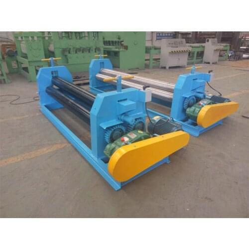 6mm 2000mm carbon steel 3 roller semi-automatic rolling bending machine