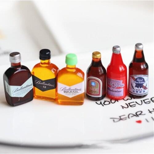 6pcs Dollhouse Miniature Wink Drink Bottle For Barbies Ob11 Blyth Doll Accessories Toys