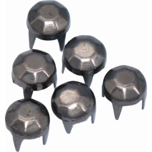 7 mm Gunmetal Round Nailheads Tacks Nails Flat Snaps Claw Rivets Studs Decorative Shoes Purse Belt Leather Craft Accessory