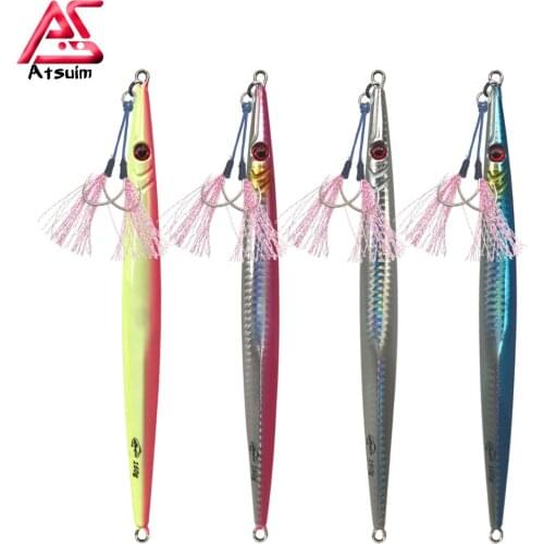 AS Speed Falling Jigging Lure 160g 200g 250g 300g Metal Vertical Sinking Fishing Jigs Artificial Hard Baits Fishing Jig Lure