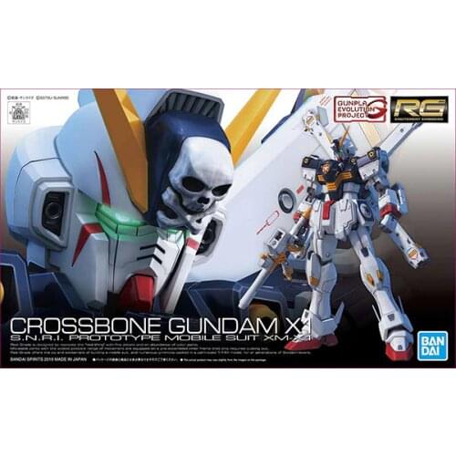 BANDAI GUNDAM RG 31 1/144 CROSSBONE X1 Gundam model kids assembled Robot Anime action figure toys