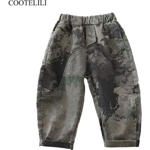 COOTELILI Camouflage Children Cotton Pants Boys Girls Casual Pants Kids Sports Trousers Harem Pants Cool Boys Pants