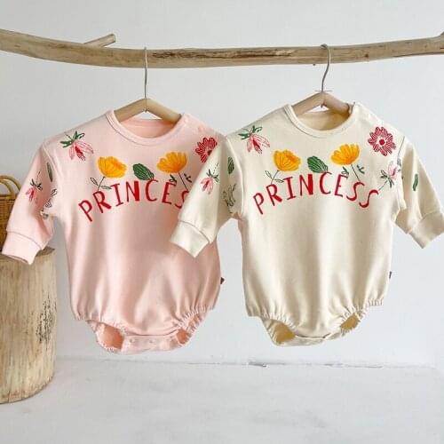 Toddler Baby Girl Romper Flower Printing Cotton Long Sleeve Infant Baby Girls Jumpsuit Spring Autumn Baby Girls Clothes