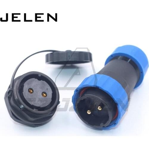 SD28TP-ZM, 2pin Waterproof connectors male female ,IP68, LED 2pin power cable wire connectors, 45A Panel cutout 28mm