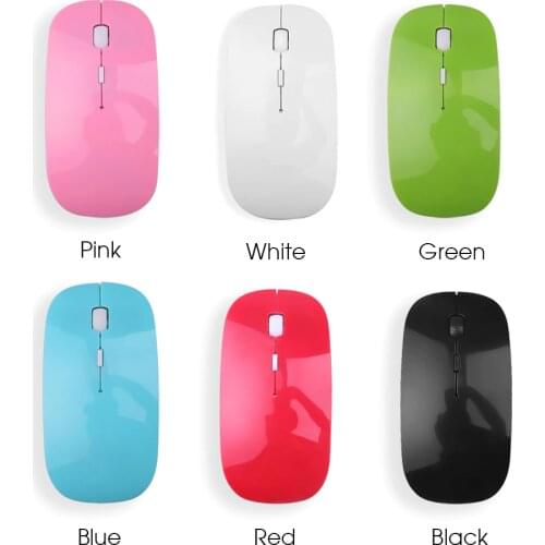 Kebidumei 2.4G USB Optical Wireless Computer Mouse Mice Ultra Slim Thin Mouses 2.4Ghz Receiver For Apple Mac PC Laptop Desktop