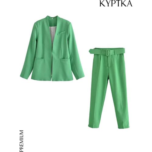 Женские брючные костюмы KYPTKA China At AliExpress