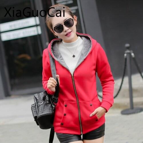 Fashion Warm New Style Women Coats Hooded Zzip-up Solid Casual Jackets for Girls Autumn Parkas Tops Drop Shipping Lu9 35