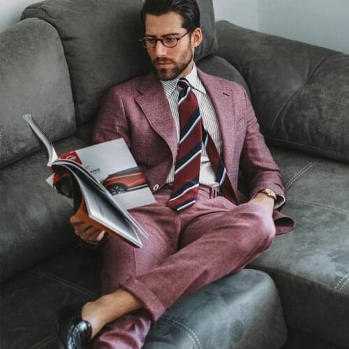 British Style Mens Coat Suits Customize Winter Groom Wedding Tailored Party Prom Business Blazer (Jacket+Pants)