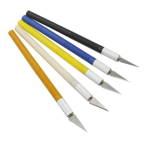 Carving Plastic Handle Metal Scalpel Knife Tools Kit Non-Slip Blades Mobile Phone PCB DIY Repair Hand Tools