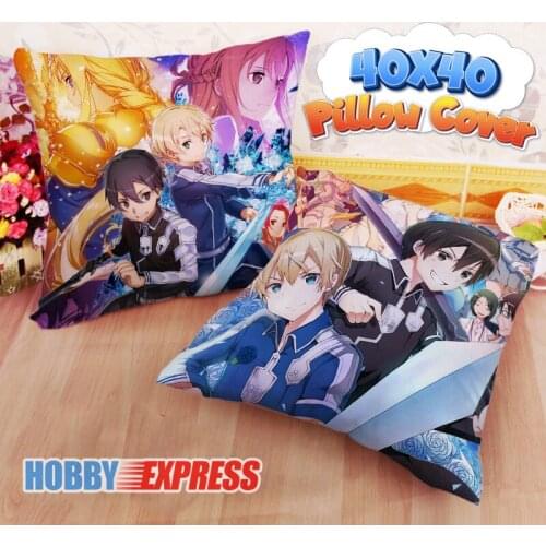Hobby Express NEW Sword Art Online Alicization 40x40cm Square Anime Dakimakura Throw Pillow Cover FBZ710