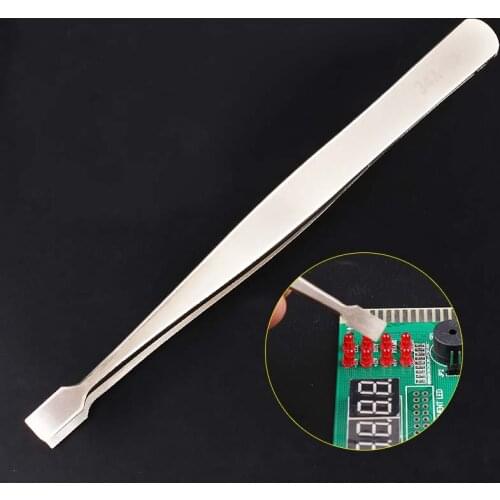 Newest 34A-SA High-precision high-hardness mobile phone motherboard repair large flat head scorpion tweezers