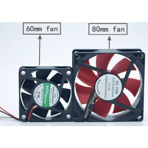 FREEZEMOD 6CM 8CM chassis cooling fan 3pin+4p double connector suitable for 60mm 80mm water cooling. FAN-6080