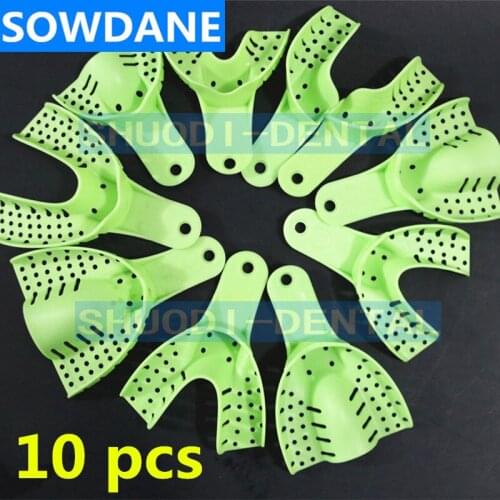 10pcs Teeth Whitening Denture Plastic Dental Impression Trays Central Supply Teeth Holder Durable For Teeth Tools