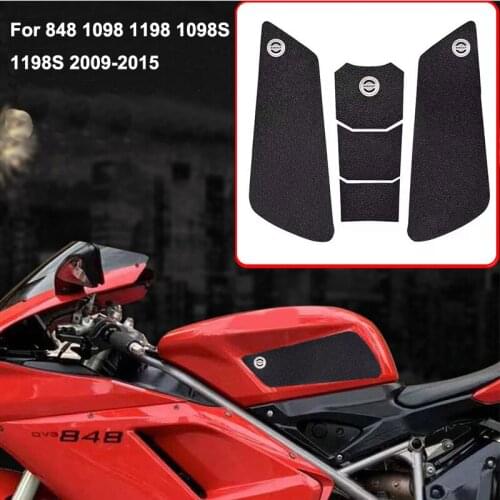 For Ducati 848 1098 1198 1098S 1198S 2009-2015 Full Set Motorcycle Knee Tank Traction Pads PVC Anti slip Side Tank Pads Stickers