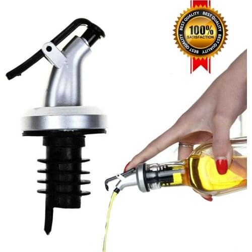 Oil Bottle Stopper Rubber Lock Plug Seal Leak-proof Food Grade Plastic Nozzle Sprayer Liquor Dispenser Wine Pourers Bar Tools