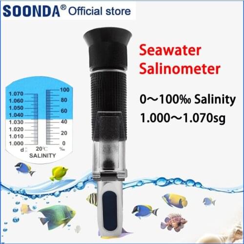 Mariculture Salinimeter Refractometer Seawater Hydrometer Salinity Tester for Aquaculture Seawater Specific Gravity Tester