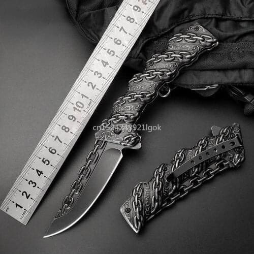 Outdoor Folding Knives, Portable Vehicle-mounted High-hardness Portable Self-defense Field Survival Folding Knife Military Knife