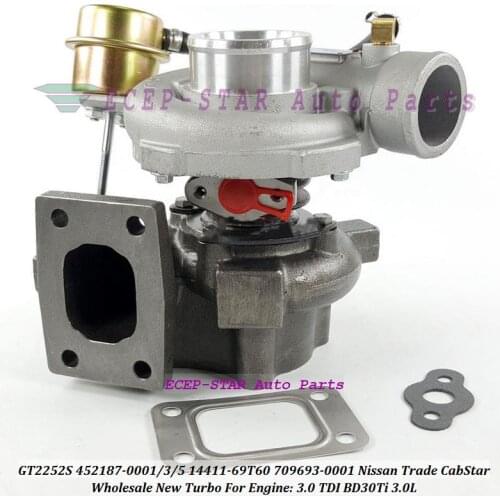 Turbo GT2252S 452187 452187-0001 452187-0003 452187-0005 14411-69T60 709693 452187-5006S For Nissan Trade CabStar BD30Ti 3.0 TDI