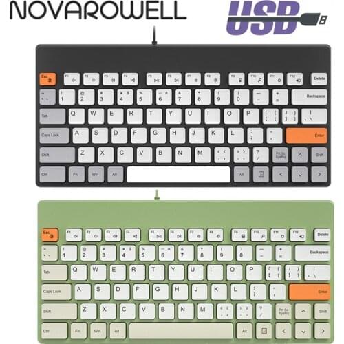 USB Mechanical Keyboard Wired Silence Keypad Chocolate Keycap Black Switch Mixed Color Portable For PC Computer Laptop Windows