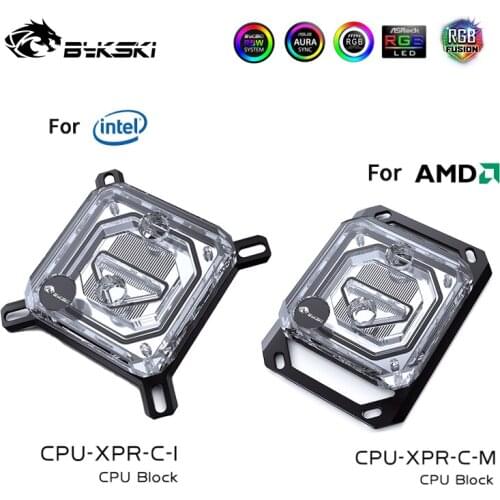 Bykski CPU Water Block For INTEL LGA115X 2011 /AMD AM4 AM3 Ryzen 3/5/7 X470 X570,CPU Water Cooling CPU-XPR-C-I / CPU-XPR-C-M