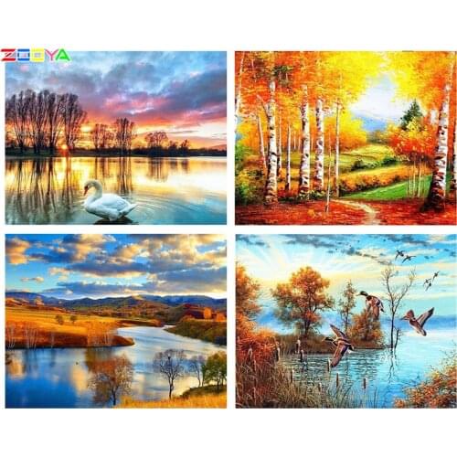 Zooya Home Decor Embroidery Diamond Mosaic Landscape 5D Diy Diamond Painting Full Square Picture Rhinestones Cross Stitch Zw047