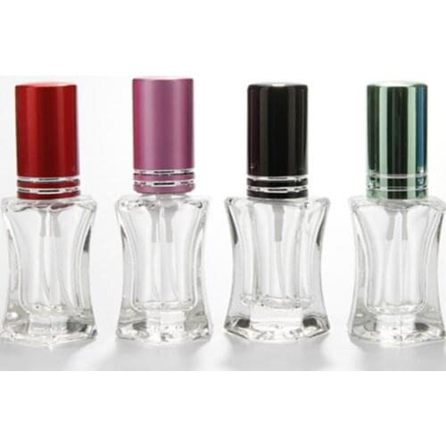 100Pcs 6ml Mini Glass Perfume Bottles Waist Glass Bottles Beautiful Golden Cap Easy Taking For Travelling Perfume Bottles SN45