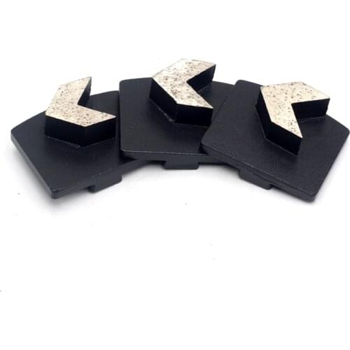 18pcs Diamond Grinding Disc Arrow Segments Metal Bond Concrete Floor Grinding Plate RediLock Diamond Abrasive Blo