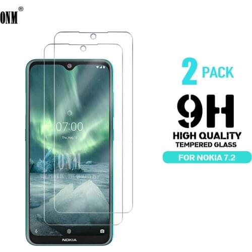 2Pcs Tempered Glass For Nokia 7.2 Glass Screen Protector 2.5D 9H Premium Tempered Glass For Nokia 7.2 Protective Film