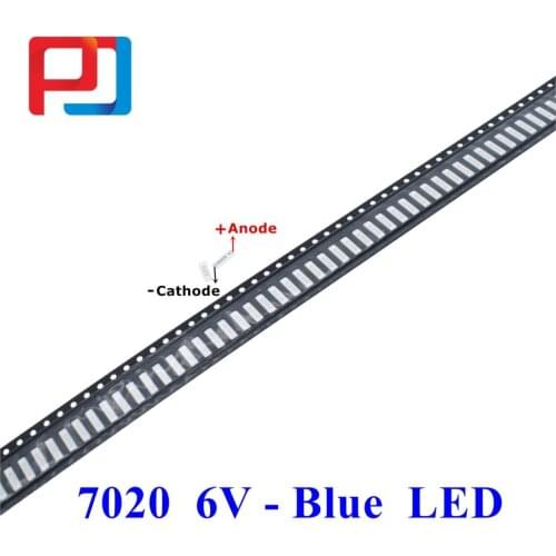 200pcs For Quantum Dot TV Backlight Application EVERLIGHT LED Backlight 1W 6V 7020 BLUE 62-129PBW/S6020-001/TR8-T TV Application