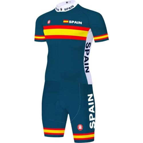 2021 Spain One Piece Skinsuit Tenue Velo Homme Conjunto Ciclismo Masculino Fietskleding Heren triathlon Maillot Ciclismo Hombre