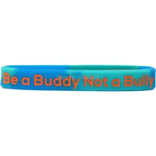 300pcs Be a Buddy Not a Bully Silicone Wristband Bracelet Free Shipping By DHL