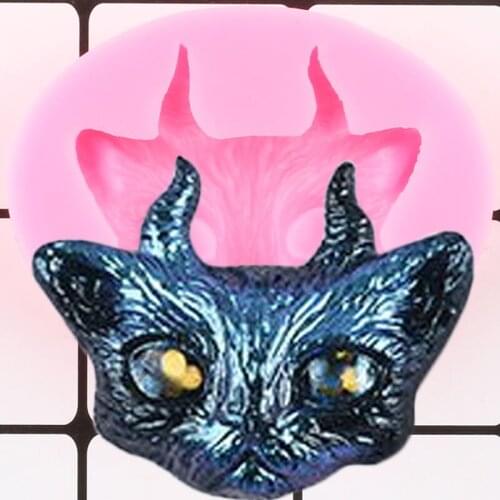 3D Cartoon Cat Silicone Molds DIY Cupcake Topper Fondant Cake Decorating Tools Soap Resin Clay Candy Chocolate Gumpaste Moulds