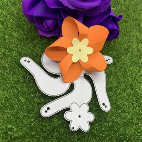 3D three-dimensional flower windmill hand-embossed DIY album scrapbook greeting card decoration metal cutting mold