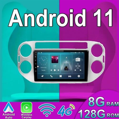 6+128G Android 11 Car Radio For Volkswagen Tiguan 1 NF 2006 2008 2010 2012-2016 Car DVD Player GPS Navigation