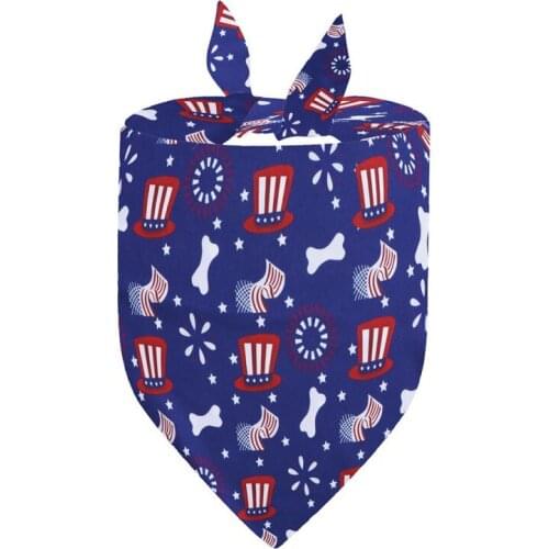 Pet Bandana 4th July Pet Products American Independence Day Dog Bandanas Scarf Small Dogs Cats Puppy Bibs