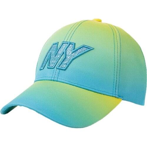 Gradient Color Baseball Cap for Women and Men Summer Fashion Visors Cap Boys Girls Casual Snapback Hat NY Hip Hop Hats Snapback