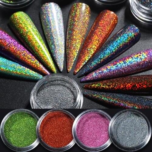 Glitter Nail Sequins Holographics Powder Glitter Shining Irregular 3D Hexagon Colorful Sequins DIY Nail Art Flakes Decoration