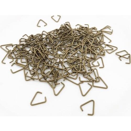 SIXTY TOWFISH 200 Pieces/lot DIY Jewelry Accessories 8*7mm Brass Antique Bronze Opening Triangle Buckle Crystal Buckle Findings