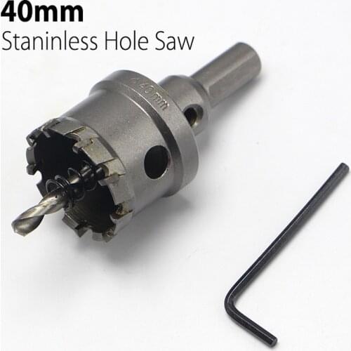 40mm 1.57" Core Drill Bit Hard Alloy Metal Hole Saw Drill Bit for Steel Metal Alloy Cutter Metal Working