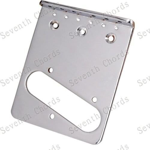 Chrome 6 String TL Electric Guitar Bridge Baseplate (install 3 left and 3 right style Bridge Saddles)