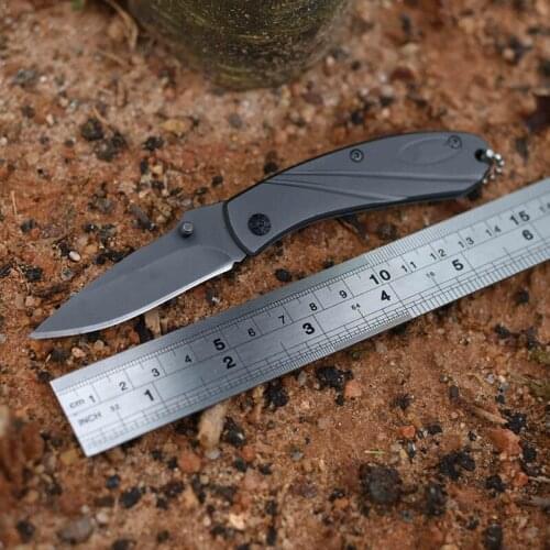 Pocket knife Free shipping A cheap folding knife outdoor survival Camping knife All stainless steel sharp knife