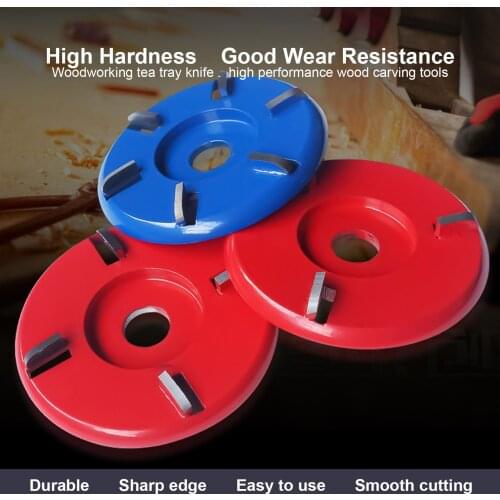 KKMOON 3/4/5/6-Teeth Wood Carving Cutter Disc Woodworking Shovel Plate Sculpting Tool Milling Attachment for 16mm Angle Grinder